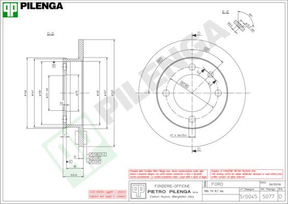 Pilenga 5077 - Гальмівний диск avtolavka.club