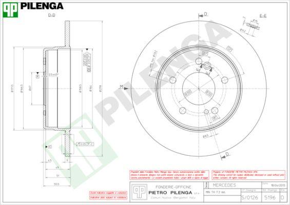 Pilenga 5196 - Гальмівний диск avtolavka.club