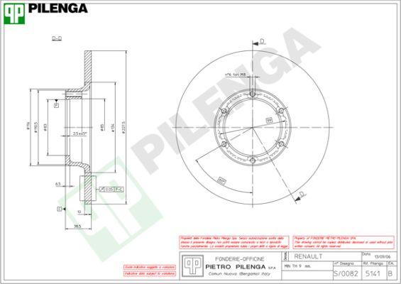 Pilenga 5141 - Гальмівний диск avtolavka.club