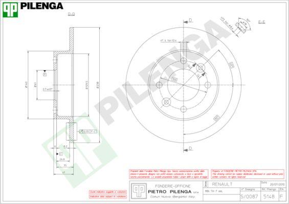 Pilenga 5148 - Гальмівний диск avtolavka.club