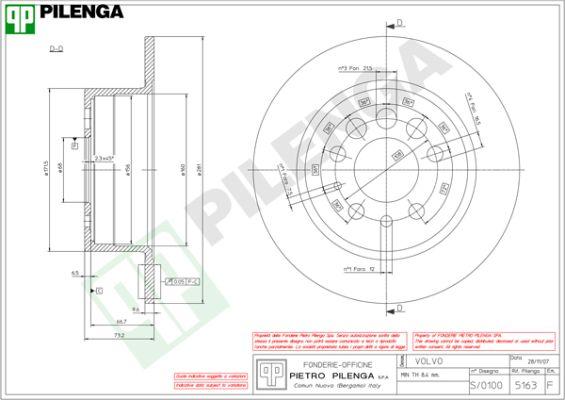 Pilenga 5163 - Гальмівний диск avtolavka.club