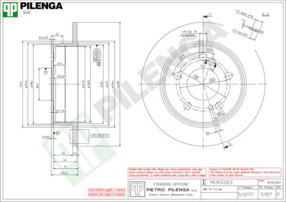 Pilenga 5187 - Гальмівний диск avtolavka.club