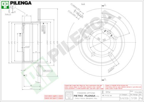 Pilenga 5138 - Гальмівний диск avtolavka.club