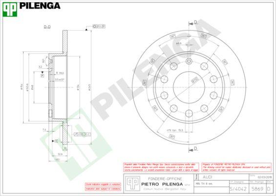 Pilenga 5869 - Гальмівний диск avtolavka.club