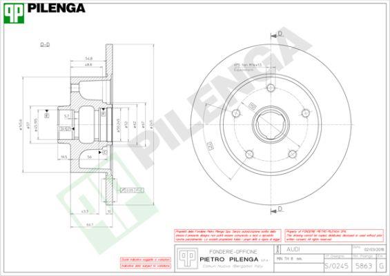 Pilenga 5863 - Гальмівний диск avtolavka.club