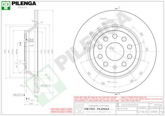 Pilenga 5888 - Гальмівний диск avtolavka.club