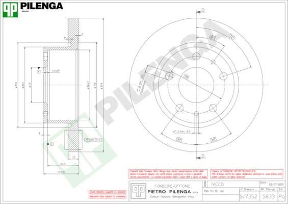 Pilenga 5833 - Гальмівний диск avtolavka.club