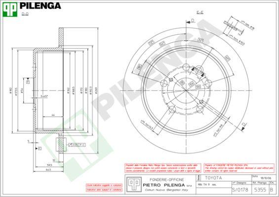 Pilenga 5355 - Гальмівний диск avtolavka.club