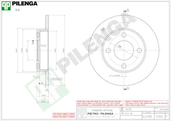 Pilenga 5365 - Гальмівний диск avtolavka.club