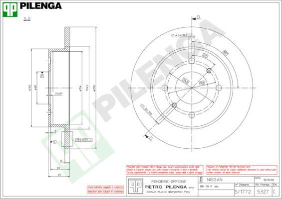 Pilenga 5327 - Гальмівний диск avtolavka.club