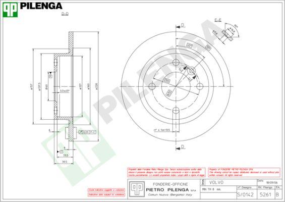 Pilenga 5261 - Гальмівний диск avtolavka.club