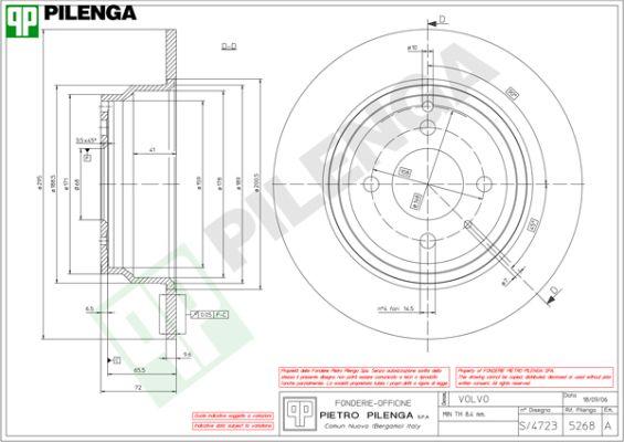 Pilenga 5268 - Гальмівний диск avtolavka.club