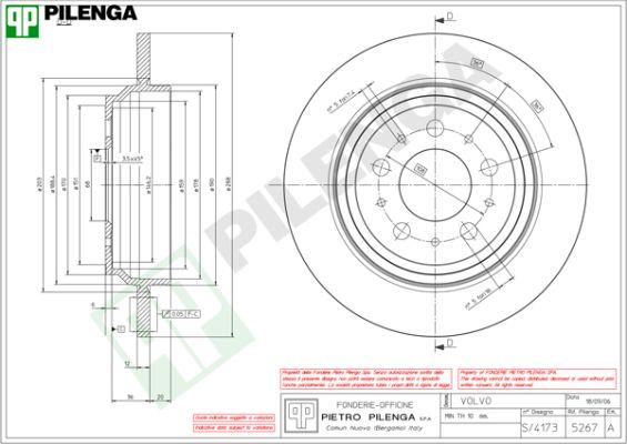 Pilenga 5267 - Гальмівний диск avtolavka.club