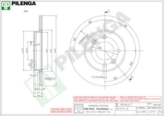 Pilenga 5751 - Гальмівний диск avtolavka.club