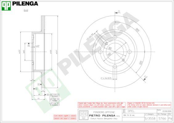 Pilenga 5766 - Гальмівний диск avtolavka.club