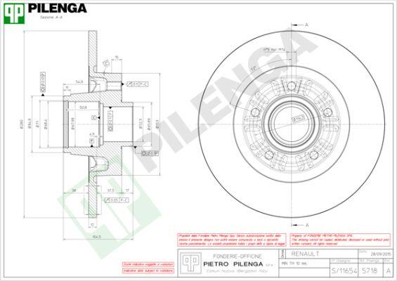 Pilenga 5718 - Гальмівний диск avtolavka.club