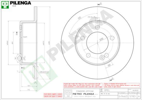 Pilenga 5783 - Гальмівний диск avtolavka.club