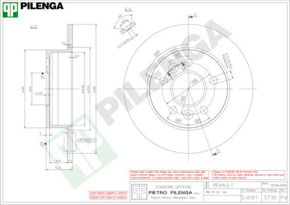 Pilenga 5736 - Гальмівний диск avtolavka.club