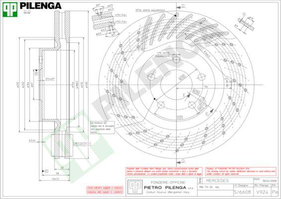 Pilenga V924 - Гальмівний диск avtolavka.club