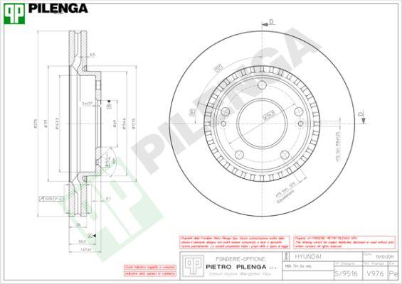 Pilenga V976 - Гальмівний диск avtolavka.club