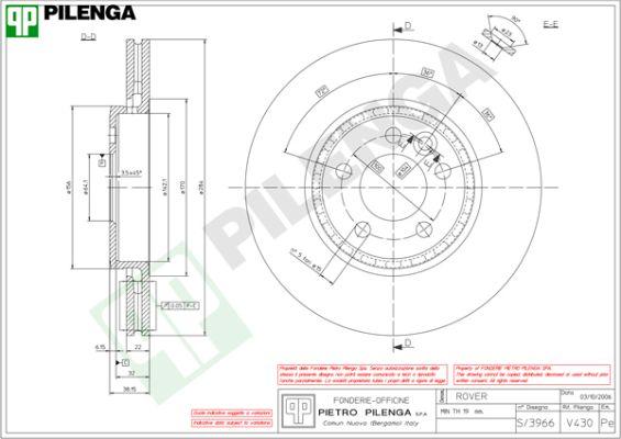 Pilenga V430 - Гальмівний диск avtolavka.club