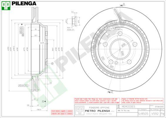 Pilenga V592 - Гальмівний диск avtolavka.club