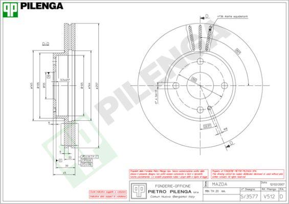 Pilenga V512 - Гальмівний диск avtolavka.club