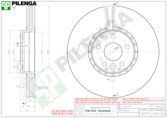 Pilenga V583 - Гальмівний диск avtolavka.club