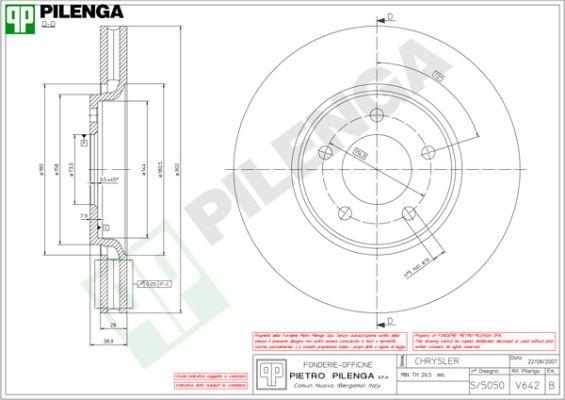 Pilenga V642 - Гальмівний диск avtolavka.club