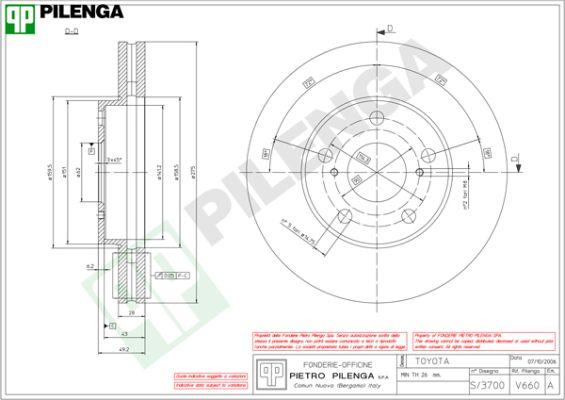 Pilenga V660 - Гальмівний диск avtolavka.club