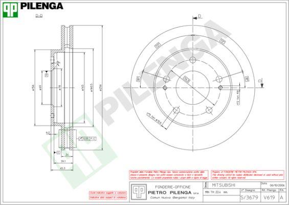 Pilenga V619 - Гальмівний диск avtolavka.club