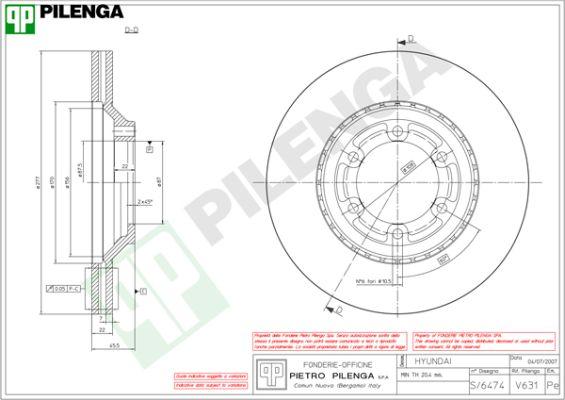 Pilenga V631 - Гальмівний диск avtolavka.club