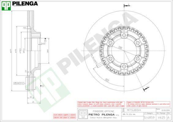 Pilenga V625 - Гальмівний диск avtolavka.club