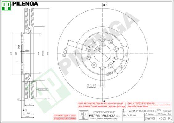 Pilenga V055 - Гальмівний диск avtolavka.club