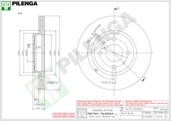 Pilenga V014 - Гальмівний диск avtolavka.club