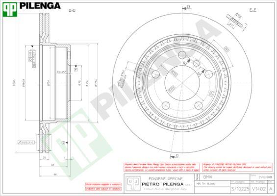 Pilenga V1402 - Гальмівний диск avtolavka.club