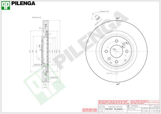 Pilenga V1552 - Гальмівний диск avtolavka.club