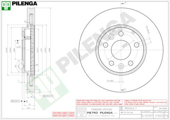 Pilenga V1602 - Гальмівний диск avtolavka.club