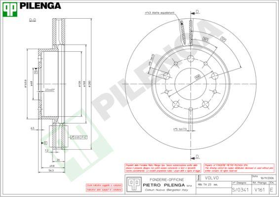 Pilenga V161 - Гальмівний диск avtolavka.club