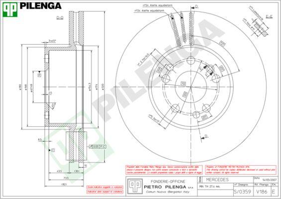 Pilenga V186 - Гальмівний диск avtolavka.club