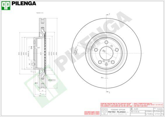 Pilenga V1701 - Гальмівний диск avtolavka.club