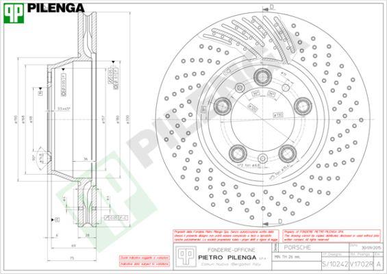 Pilenga V1702R - Гальмівний диск avtolavka.club