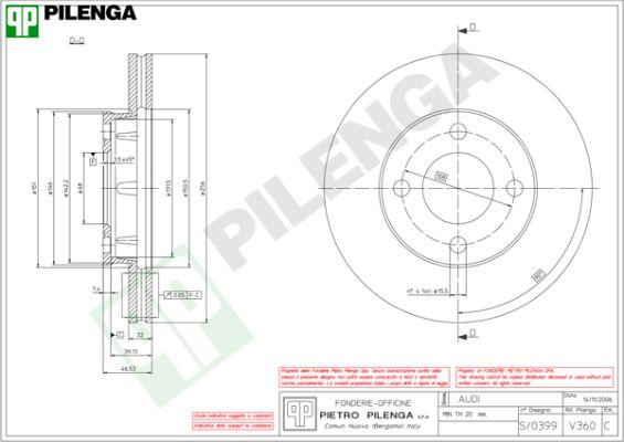 Pilenga V360 - Гальмівний диск avtolavka.club