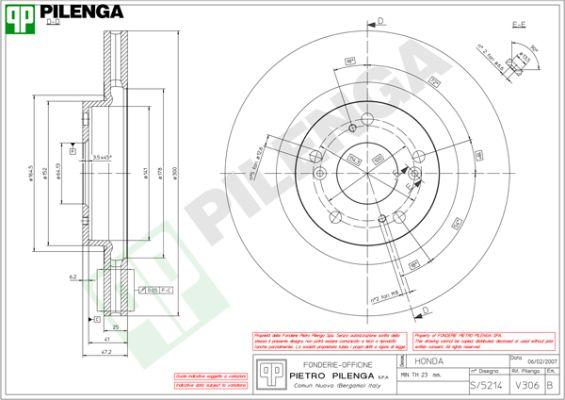 Pilenga V306 - Гальмівний диск avtolavka.club