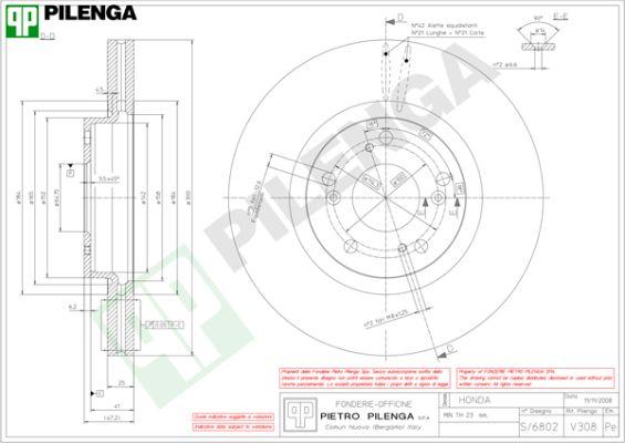 Pilenga V308 - Гальмівний диск avtolavka.club