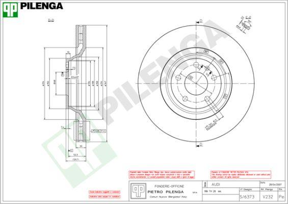 Pilenga V232 - Гальмівний диск avtolavka.club