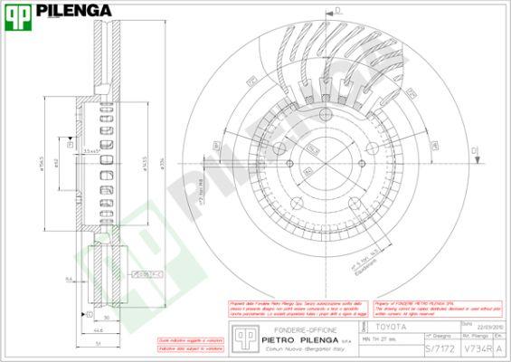 Pilenga V734R - Гальмівний диск avtolavka.club