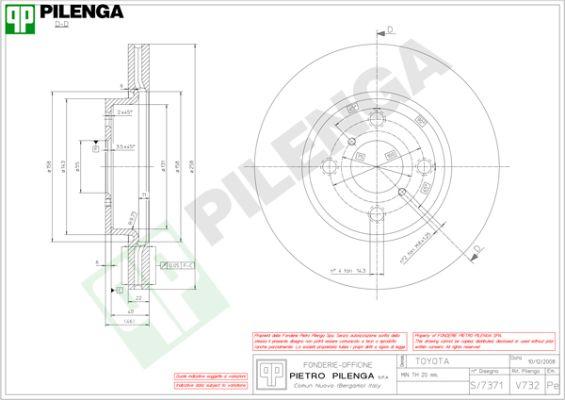 Pilenga V732 - Гальмівний диск avtolavka.club