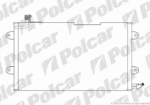 Polcar 9538K8C2 - Конденсатор, кондиціонер avtolavka.club