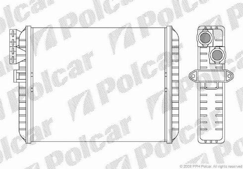 Polcar 9080N81X - Теплообмінник, опалення салону avtolavka.club